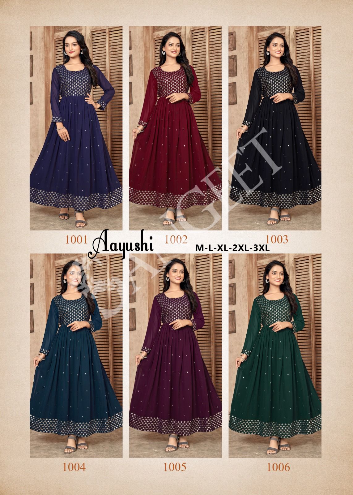 Aayushi Designer Long Anarkali Kurtis Catalog